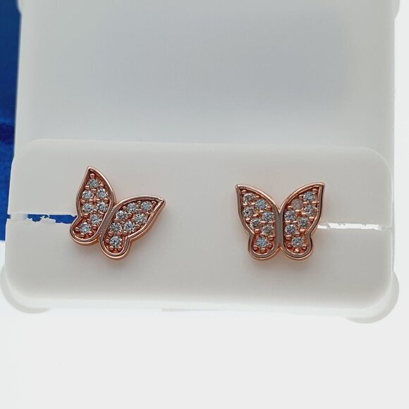 "14K Rose Gold Plated 925 Sterling Silver Earrings for Women/Girls, US44013 - Picture 9 of 11